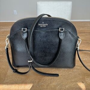 Kate Spade Black satchel crossbody leather purse